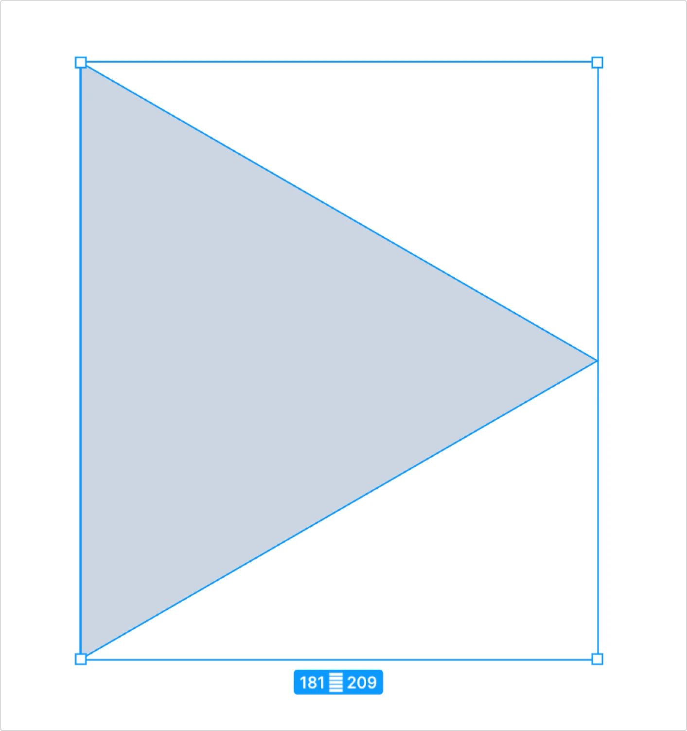 triangle boundaries in figma