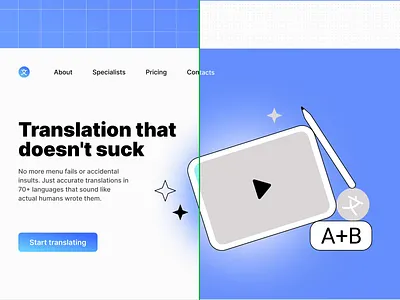 Landing page experiments 2d blue flat design graphic design inspiration landing page landing page design ui ui illustration vector vector illustration