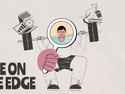 Dual life of vector illustrations 2d animation art character colorful colors flat design gradient graphic design hand drawn illustration illustration art motion vector vector art vector illustration