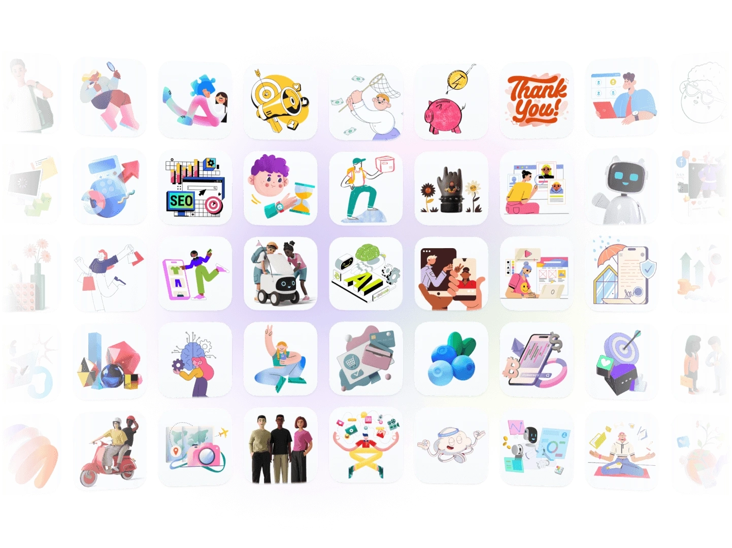 We drew thousands of illustrations and icons